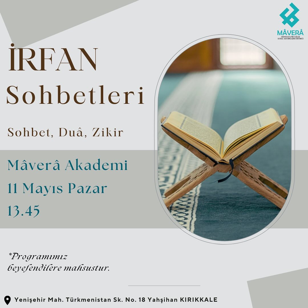 İrfan Sohbetleri 11 Mayıs Pazar 2025