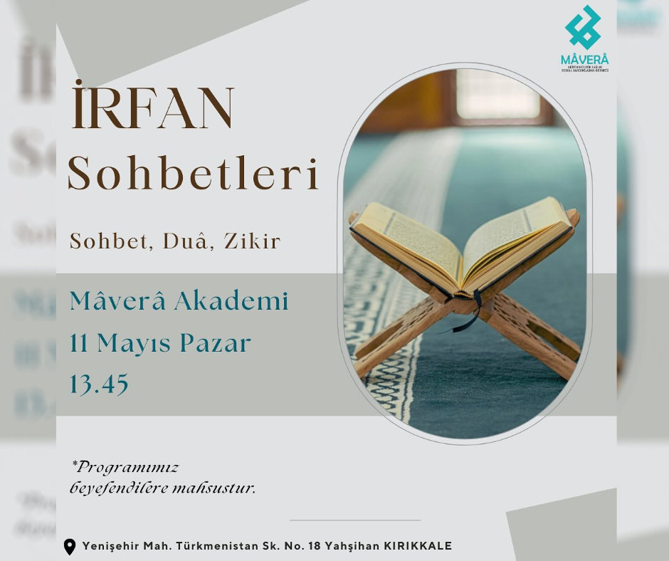 İrfan Sohbetleri 11 Mayıs Pazar 2025