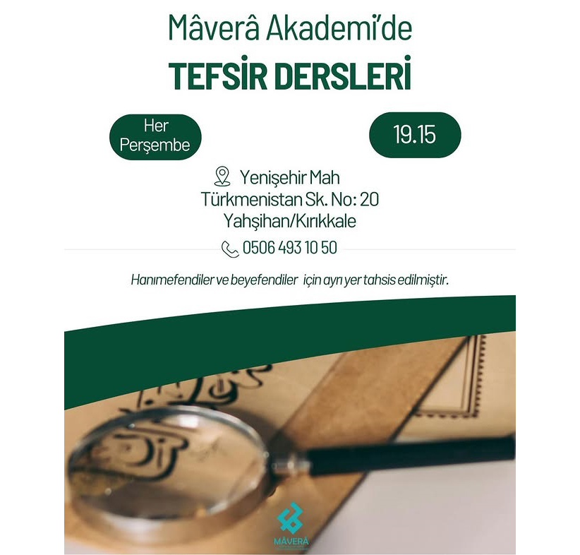 Mavera Akademide Tefsir Dersleri